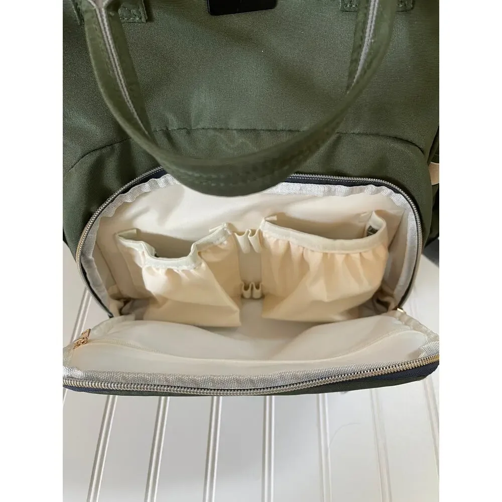 HaloVa Diaper‎ Bag Multi-Function Waterproof Travel Backpack Baby Green